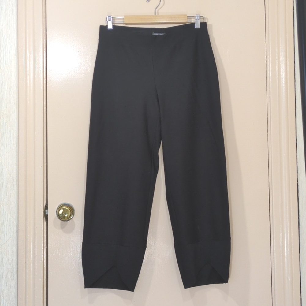 Eileen Fisher lantern pants with tulip hem, black, women's Size PM, WORN ONCE